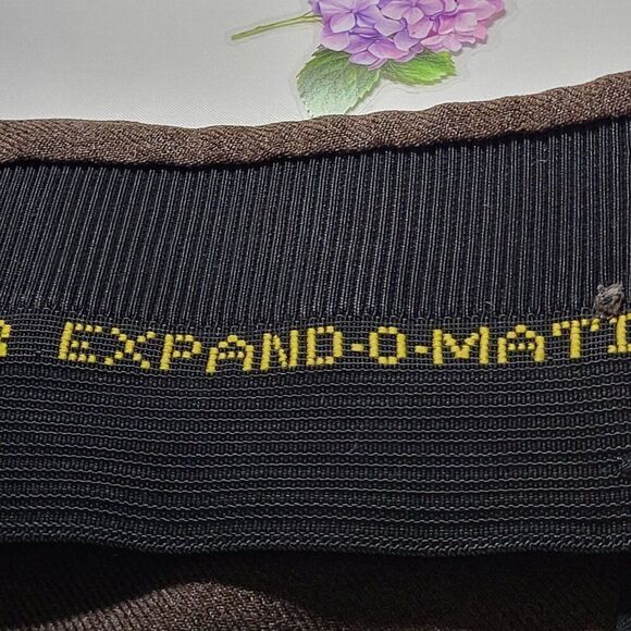 Haggar, Expand-O-Matic, Some Wear, Wool, Brown Pants, Size 36x31 - Picture 3 of 9